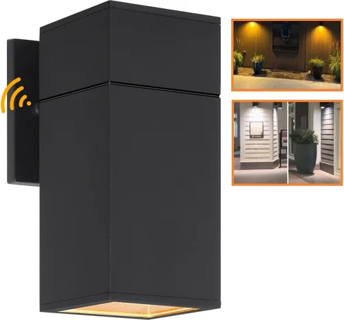 Miniatura 18 de Farol de pared para exteriores, lámpara exterior – Listado ETL, aluminio antioxidante, impermeable, montaje en pared, diseño rectangular – 1