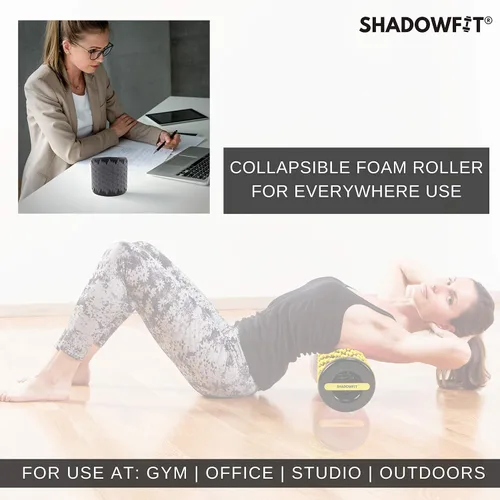 Miniatura 8 de Shadowfit - Rodillos de espuma ajustables para dolor muscular, tejidos, rodillos de masaje para un máximo alivio de la tensión, espuma de alta Rojo