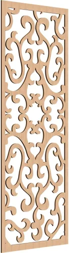 Miniatura 191 de Smithfield Paneles de pared decorativos de madera con calado, 13 3/8 pulgadas de ancho x 34 3/8 pulgadas de alto x 3/8 de alto, roble rojo rojo