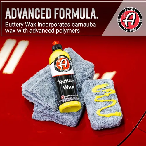 Miniatura 4 de Adam's Polishes Buttery Wax (16 onzas) – Cera líquida húmeda de carnauba premium infundida para brillo, pulido y protección de pintura de capa