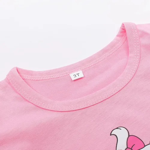 Miniatura 7 de Popshion Conjuntos de verano de 2 piezas para niñas pequeñas, camiseta de manga con vuelo y leggings capri recortados, ropa para niños, conjuntos