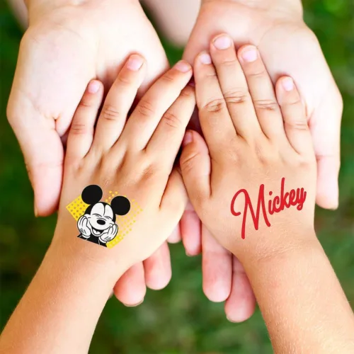 Miniatura 4 de Unique Disney Mickey Mouse Tattoos – Paquete de 24 Diseños mágicos para niños, regalos de fiesta perfectos para cumpleaños y fiestas temáticas