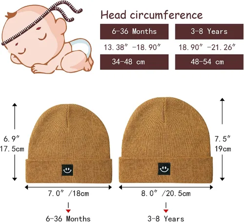 Miniatura 4 de MaxNova Gorro de punto para bebés de 0 a 8 años