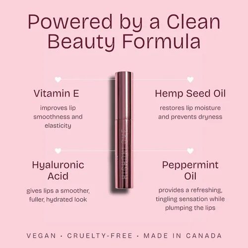 Miniatura 3 de Brillo de labios transparente, fórmula hidratante con un acabado de alto brillo, para usar solo o en la parte superior de color, vegano y libre