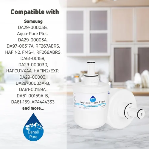 Miniatura 9 de Paquete de 3 filtros de agua de repuesto para refrigerador Samsung DA97-06317A - Compatible con cartucho de filtro de agua para refrigerador Samsung
