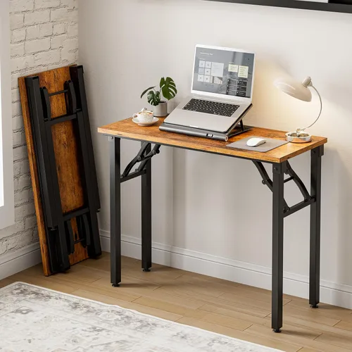 Miniatura 27 de Frylr Pequeño escritorio plegable para computadora, mesa portátil de 35.8 pulgadas para manualidades y estudio, escritorio ligero para espacios