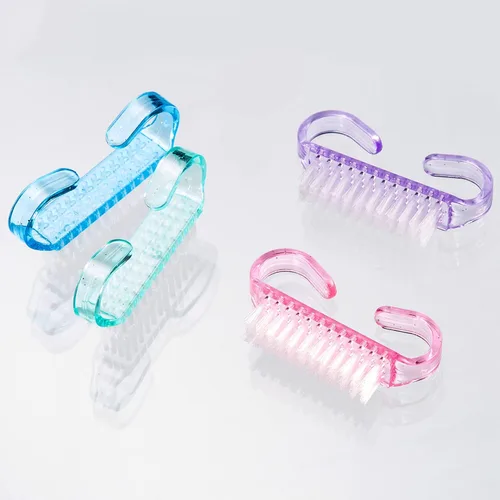 Miniatura 5 de Cepillo de uñas con mango de 4 piezas, cepillo de limpieza para limpieza de manos (pequeño, multicolor)