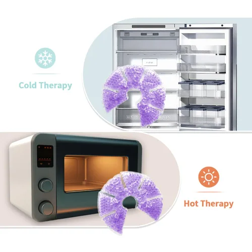 Miniatura 3 de Paquete de terapia de mama con cuentas de gel frío y caliente, paquetes de hielo para lactancia materna, alivio para la lactancia materna, dolor