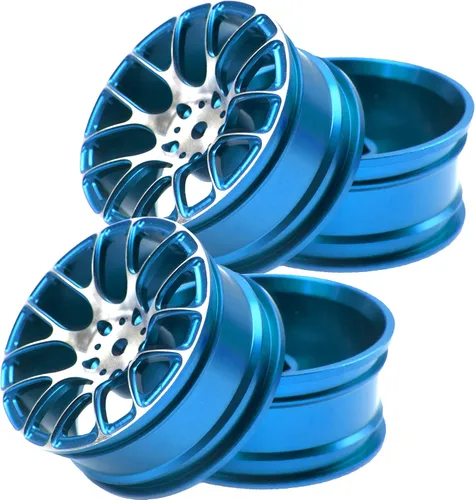 4 llantas de aluminio Vgoohobby de 0.472 pulgadas de ancho de cubo hexagonal de 0.472 pulgadas (1.024 in) compatibles con 1/10 Tamiya TT-01 Kyosho