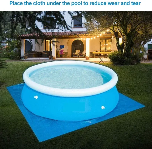 Miniatura 5 de sportuli Cubierta solar redonda para piscina, duradera a prueba de polvo y lluvia para piscinas inflables familiares (8 pies)
