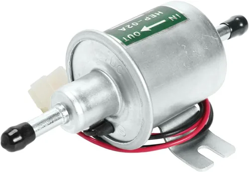 Miniatura 7 de Bomba de combustible eléctrica en línea HEP-02A dorada de 12 V - Bomba de transferencia de gasolina/diésel de baja presión para motor de carburador