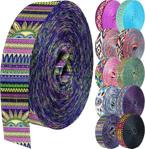 Miniatura 44 de 1.5 pulgadas Correa de nailon con patrón, correas de cinturón de nailon, correas para bolso, correas para mochila, cinturón de nailon