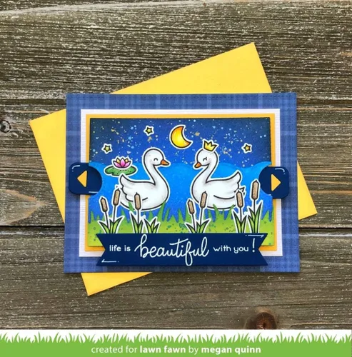 Miniatura 9 de Lawn Fawn Swan Soiree - Juego de sellos transparentes de 4 x 6 pulgadas y juego de troqueles personalizados a juego (LF2219, LF2220), paquete de 2