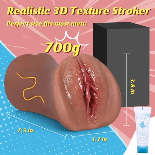 Miniatura 7 de Juguetes sexuales de bolsillo para hombres, 7.5 pulgadas de profundidad, muñecas sexuales realistas para hombres con vagina carnosa ultra suave