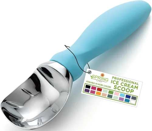 Miniatura 24 de Spring Chef - Cuchara para helado resistente con mango cómodo - Cuchara profesional para helado para gelato, sorbete, masa de galletas, melón, yogur