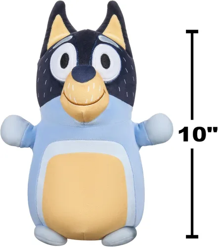 Miniatura 4 de Squishmallows Original Bluey Bandit HugMees de 10 pulgadas - Peluche oficial de Jazwares ultrasuave de tamaño mediano