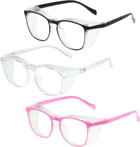 Miniatura 10 de Gafas de seguridad para hombres, mujeres, enfermeras, antivaho y a la moda, cómodas, con escudos laterales, protección ocular para adultos