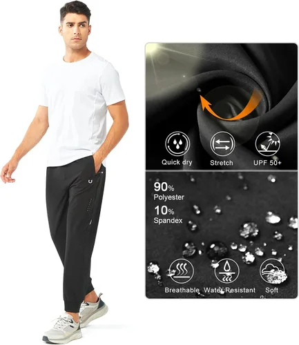 Miniatura 4 de NORTHYARD Pantalones deportivos para correr para hombre, ligeros, de secado rápido, para gimnasio, deportes activos, entrenamiento en pista