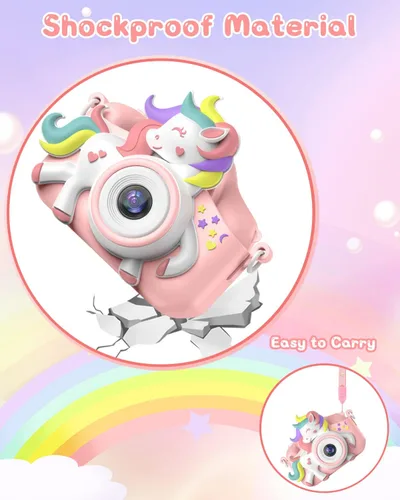 Miniatura 6 de Cámara para niños de 3 a 8 años, cámara selfie de 20 MP HD 1080P IPS, cámara digital dual de juguete para niños, regalos de Navidad y cumpleaños