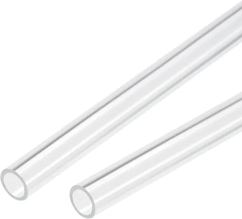 Miniatura 40 de MECCANIXITY Tubo acrílico transparente rígido redondo tubo 0.472 in (1/2") ID 15mm (0.6") OD 10" para lámparas y linternas, sistema de refrigeración