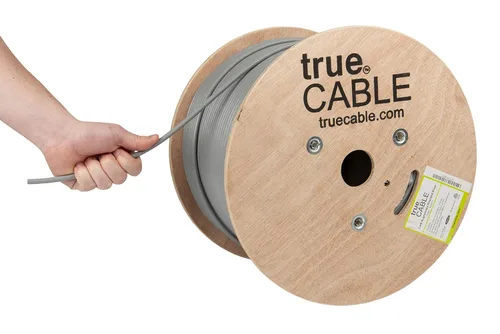 Miniatura 17 de TRUE CABLE Cable Ethernet a granel de elevación blindada Cat6A, 1000 pies, azul, cobre sólido desnudo 23 AWG, 750 MHz, F/UTP, PoE++ 100 W
