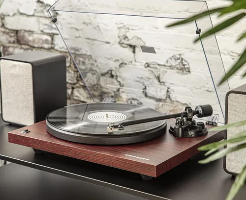 Miniatura 2 de Crosley C6B-MA tocadiscos Bluetooth con accionamiento por correa con brazo de tono ajustable, caoba Mahogany