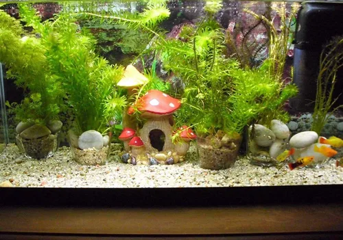 Miniatura 8 de Bonita decoración de casa de hongos para acuario, adorno de pecera, cuevas de Pleco para escondite de peces pequeños y decoraciones de jardín