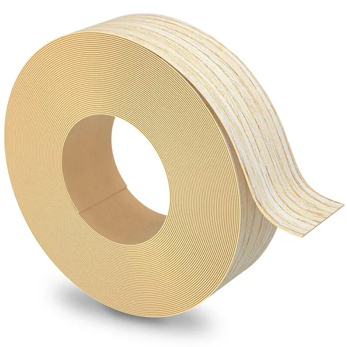 Miniatura 21 de Bandas de Borde de Abedul, rollo de 1 1/2 pulgadas x 10 pies de Bandas de Borde de Chapa - Pre-encoladas Flexibles, Cinta de Madera Real