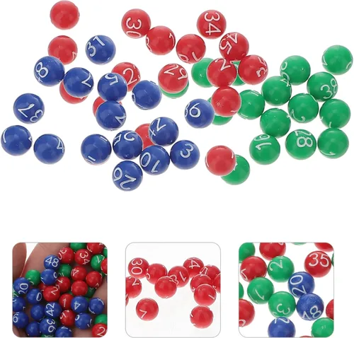 Miniatura 2 de Zerodeko 49 bolas numeradas para rifas de 1 a 49, accesorios de plástico para juegos de bingo, ligeros y duraderos para juegos de fiesta