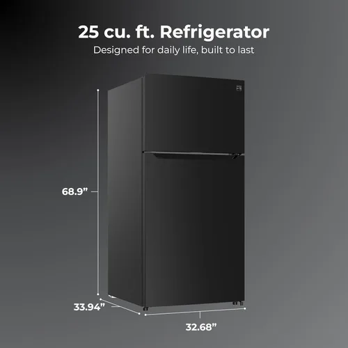 Miniatura 2 de Kenmore Refrigerador de montaje superior de 33" con congelador - Estanterías ajustables, cajones con control de humedad, máquina de hielo opcional