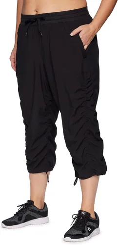 Miniatura 3 de RBX Active - Pantalón capri con cordón ajustable para mujer, talla grande, ligero, tejido