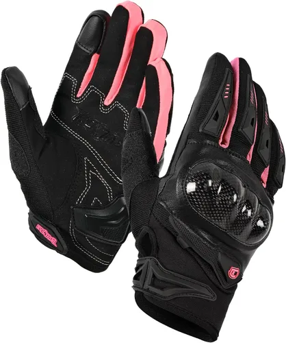 Miniatura 19 de Guantes para motocicleta duraderos de dedos completos para carreras, verano, bicicleta, deportes extremos, compatibles con pantallas táctiles, M