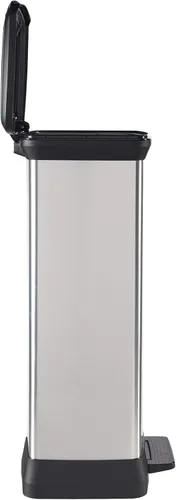 Miniatura 9 de Curver Tapa en acero inoxidable como acabado, reciclaje perfecto para uso doméstico en interiores para eliminación de basura, 50 litros, metálico
