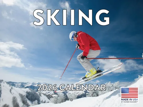Miniatura 9 de Calendario de deportes de aventura al aire libre, calendario mensual de pared 2026, 12 meses, fabricado en Estados Unidos