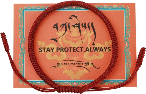 Miniatura 14 de Auténtica pulsera de nudo Dorje bendecida hecha a mano por monjes tibetanos con protección y talismán para mujeres y hombres