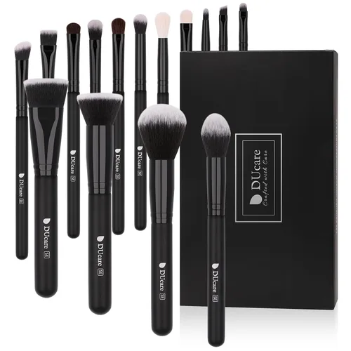 Miniatura 9 de docolor - Juego de 30 brochas de maquillaje profesionales Kabuki sintéticas de primera calidad, brocha de mezcla para base, polvo facial, rubor