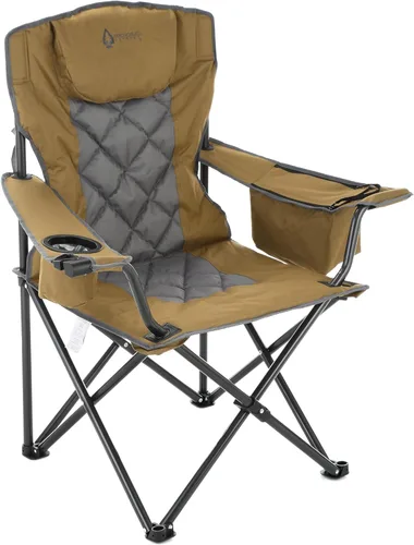 Miniatura 9 de ARROWHEAD OUTDOOR Silla plegable portátil de lujo para campamento con reposacabezas, portavasos y vidrio, enfriador de 6 latas, bolsa de transporte