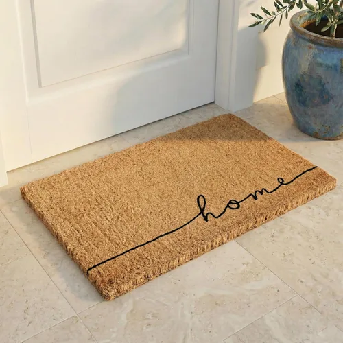 Miniatura 27 de Fab Habitat Felpudo extra grueso, tejido a mano, duradero, fibra de coco natural, entrada, puerta delantera, porche, patio, pájaros en rama, gris