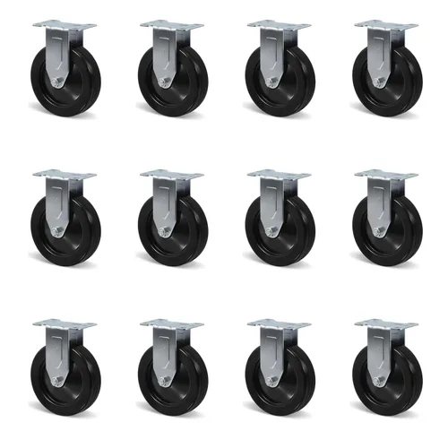 Miniatura 21 de Juego de 4 ruedas giratorias de 3 pulgadas, ruedas giratorias resistentes, ruedas de goma dura para muebles de camión de plataforma, carrito móvil