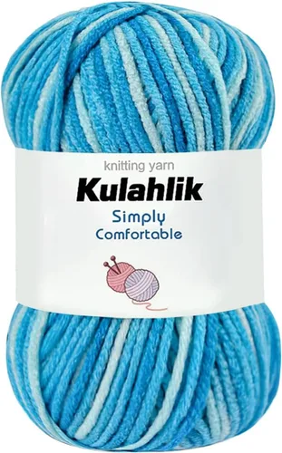 Miniatura 106 de 50g (1x50g) Hilo Acrílico para Crochet y Tejido, Hilo Degradado Colorido, 1 Rollo de Madejas, Hilo Acrílico Multicolor, Perfecto para Proyectos