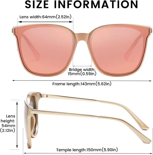 Miniatura 3 de Duco - Lentes de sol redondos vintage para mujeres y hombres con protección UV de moda para la playa