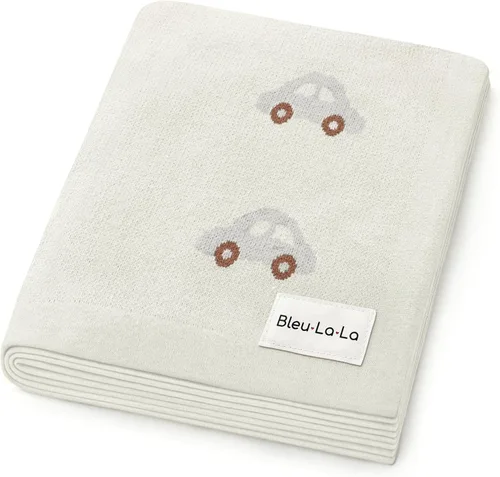 Miniatura 15 de Manta de punto para bebé, 100% algodón, suave, acogedora, para envolver cuna, manta de regalo para recién nacidos, bebés, niños pequeños, unisex 12
