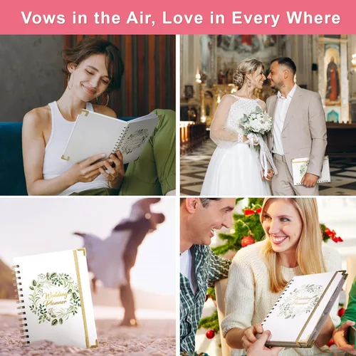 Miniatura 6 de Artan - Agenda de boda y organizador – Planificadores de boda, planificador de boda para novia con 5 secciones con pestañas, 6.5 x 8.5 pulgadas