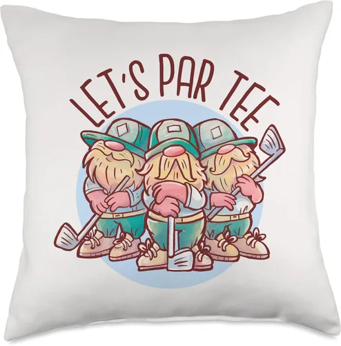Miniatura 4 de Let's Par Tee Funny Mini Gnomes Golf Lovers Throw Pillow, 16x16, Multicolor
