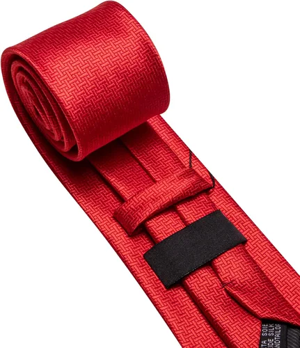 Miniatura 115 de Barry.Wang Juego de corbatas para hombre, corbata de seda a rayas, tejido a cuadros, gemelos formales, negocios, boda