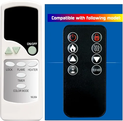 Mando a Distancia de Repuesto para Calentador de Chimenea Eléctrico Homedex HDX-14001 HDX14063 COZE42 COZE52 3D