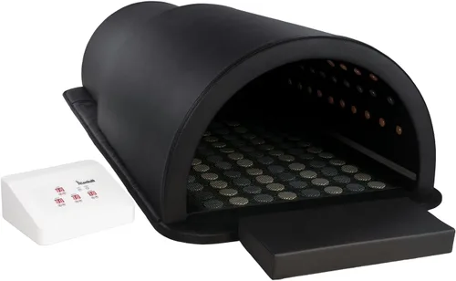Miniatura 10 de 1Love domo de sauna con terapia infrarroja lejana, con alfombrilla infrarroja, cápsula de sauna personal con cobertura completa de 360 grados
