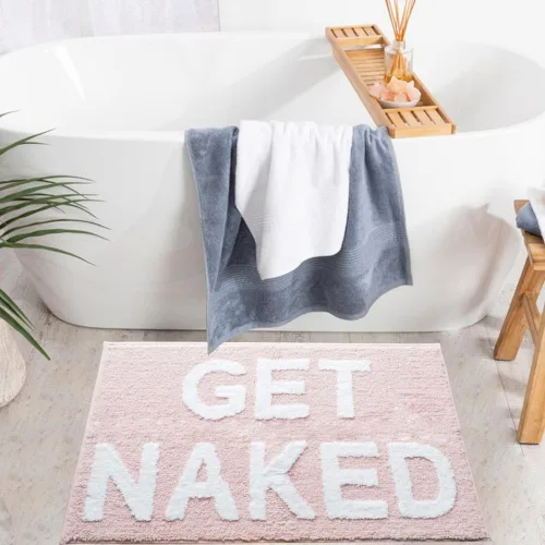 Miniatura 4 de Evovee Alfombra de baño con texto en inglés «Get Naked», divertida y bonita, tapete de baño con texto «Get Nake», divertido y bonito