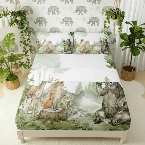 Miniatura 8 de QOOMO Ropa de cama Kawaii Axolotl para niños y niñas, diseño de flor de cerezo rosa, juego de ropa de cama súper suave para niños, con estrellas