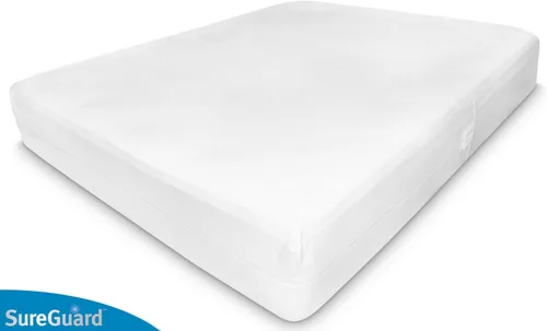 Miniatura 3 de Funda SureGuard Mattress Encasement de seis lados con cremallera, 100 % impermeable, hipoalergénica, Profundidad 33.02 cm - 40.64 cm, Blanco, King